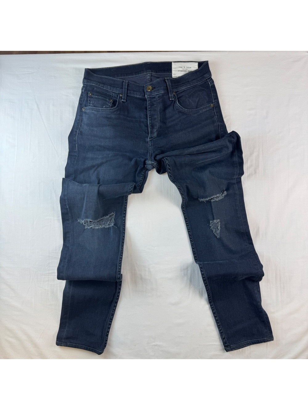 rag & bone Standard Issue Skinny Leg Jeans Mens Size 32 LIMITED rips distressed